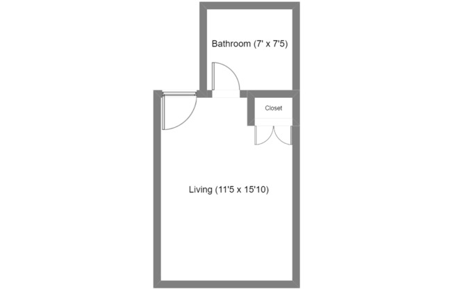 Studio, 1 bath, 203 sqft, $550, Unit 1502-2A