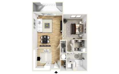 1 bed, 1.5 baths, 783 sqft, $2,069