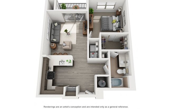 1 bed, 1 bath, $1,380