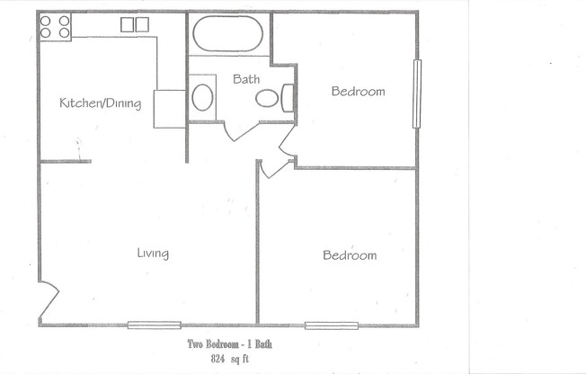 2 beds, 1 bath, 794 sqft, $1,109, Unit 1658-05