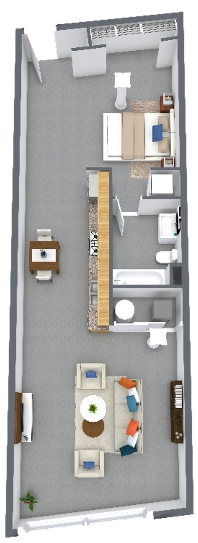 1 bed, 1 bath, 848 sqft, $1,340, Unit 209