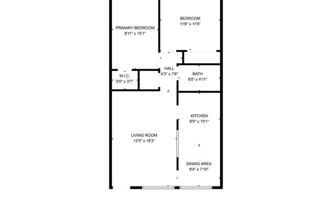 2 beds, 1 bath, $1,400, Unit 3