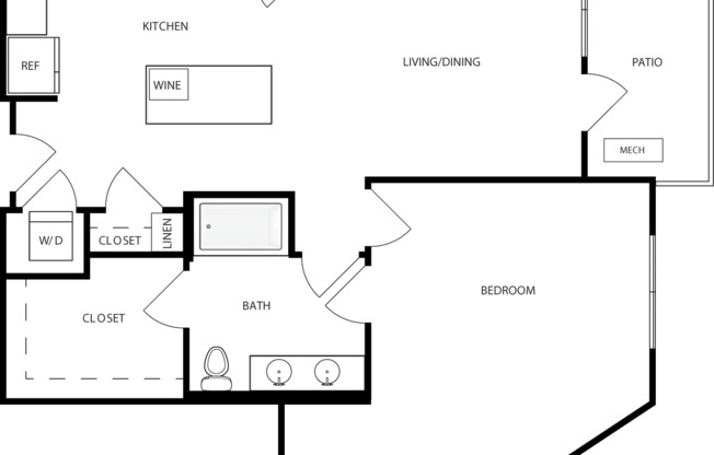1 bed, 1 bath, 934 sqft, $3,115, Unit 327