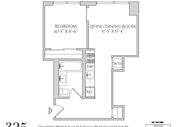 1 bed, 1 bath, $4,850, Unit 15C