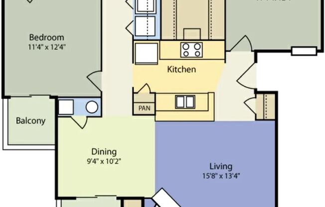 2 beds, 2 baths, 1,114 sqft, $1,175, Unit 1021