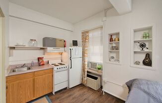 Studio Apartment Kitchen Near CSU Campus