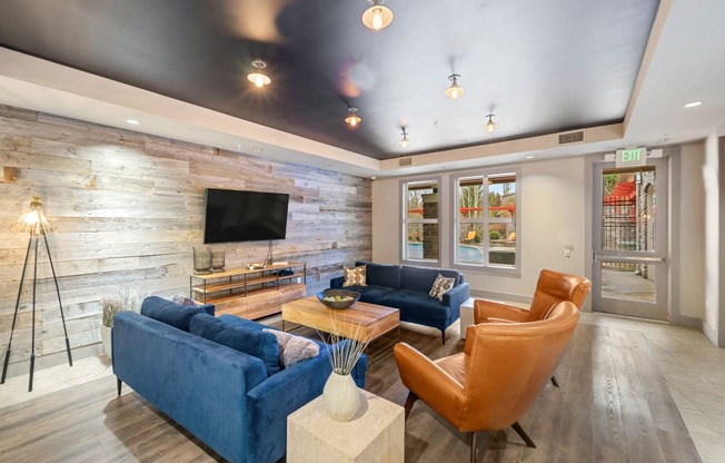 Seating area at Beaumont Apartments, 14001 NE 183rd Street, WA