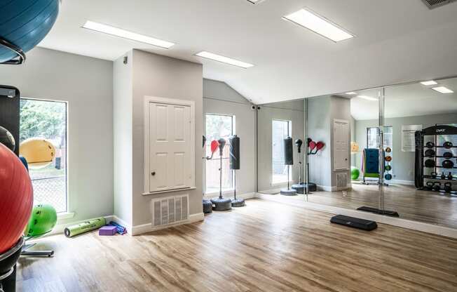 yoga studio in luxury austin apartment