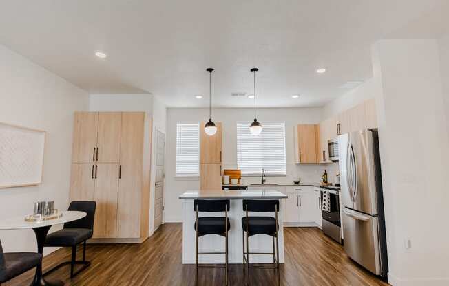 Open Concept Kitchen & Dining Area at The Hudson Townhomes Salt Lake City UT