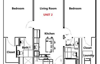 2 beds, 2 baths, 1,000 sqft, $1,250, Unit Model 1460 Unit- 2 BDRM 2 BATH