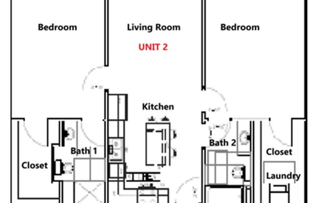 2 beds, 2 baths, 1,000 sqft, $1,250, Unit Model 1460 Unit- 2 BDRM 2 BATH