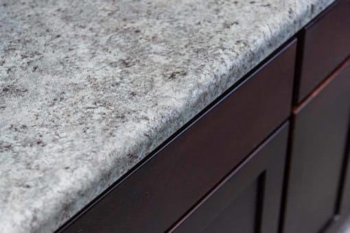 a close up of a granite counter top in a kitchen