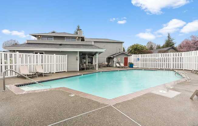 A house with a pool in the backyard.