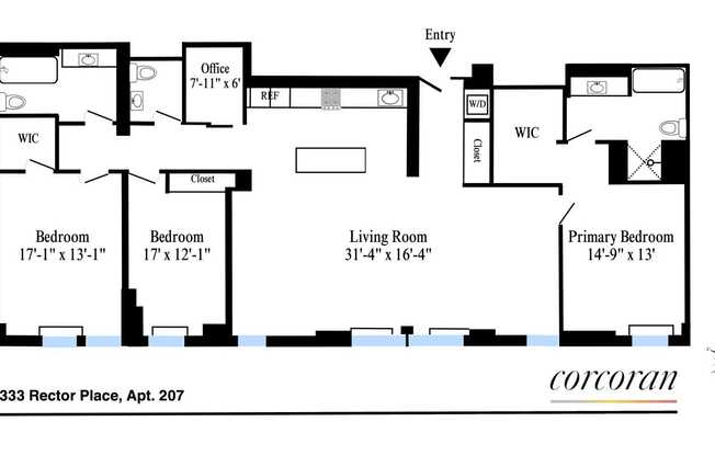 3 beds, 2.5 baths, 2,041 sqft, $12,500, Unit 207