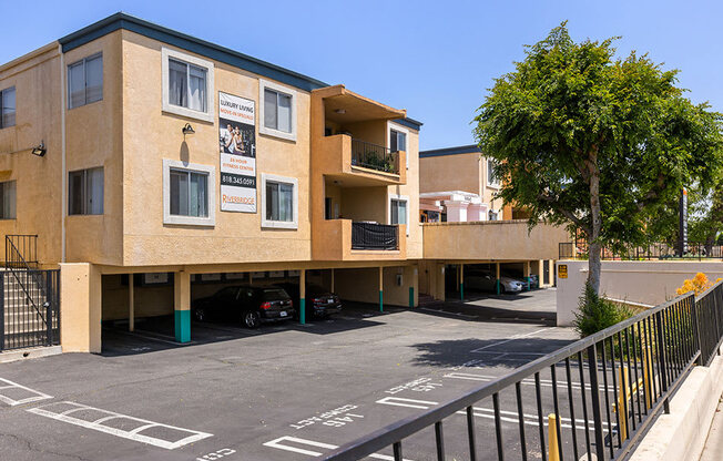 Tuck under and lot parking at each of five buildings.