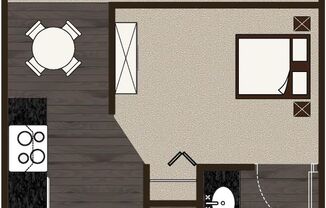 1 bed, 1 bath, 439 sqft, $1,115, Unit 204