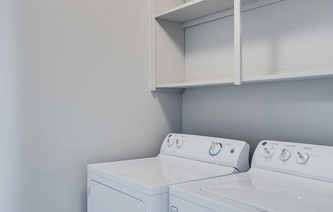 Washer and Dryer with Built In Storage