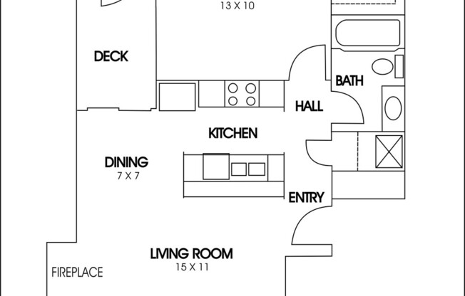 1 bed, 1 bath, 600 sqft, $1,415