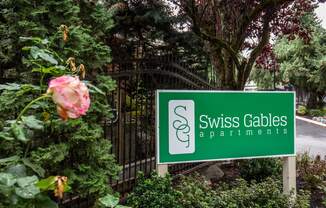 Property Signage at Swiss Gables Apartment Homes, Kent, 98032