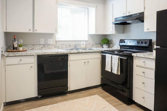 Kitchen with dish washer at The Life at Legacy Fountains, Kansas City, MO