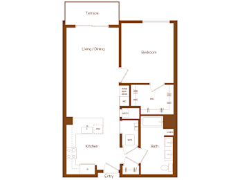 1 bed, 1 bath, 827 sqft, $2,627