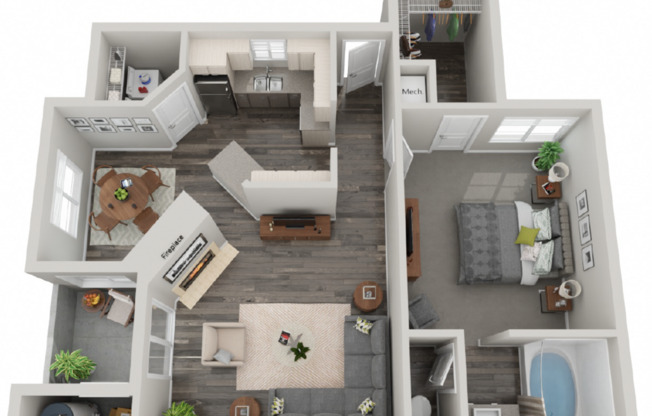 1 bed, 1 bath, 852 sqft, $1,200