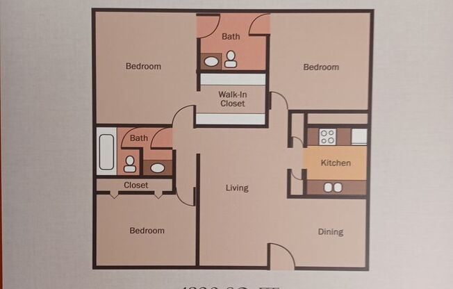 3 beds, 2 baths, 1,320 sqft, $1,320, Unit 79
