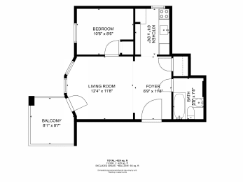 1 bed, 1 bath, 500 sqft, $1,314