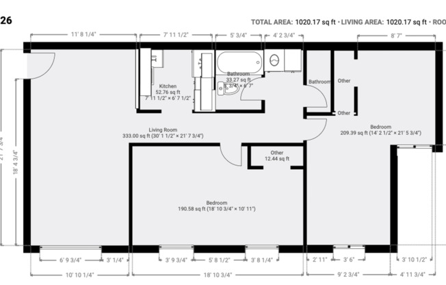 2 beds, 1.5 baths, 1,020 sqft, $1,320, Unit 8213 Unit 1