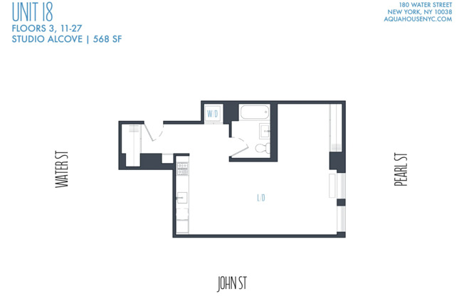 1 bed, 1 bath, $3,935, Unit 1718