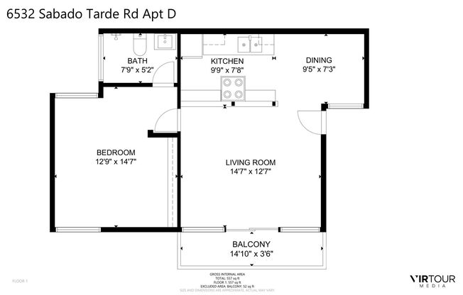 1 bed, 1 bath, 650 sqft, $2,608.2, Unit H