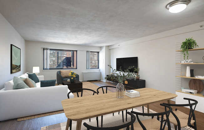 Living Room with Hard Surface Flooring
