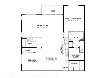 2 beds, 2 baths, 1,405 sqft, $2,222