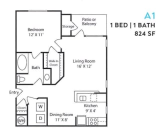 1 bed, 1 bath, $1,410