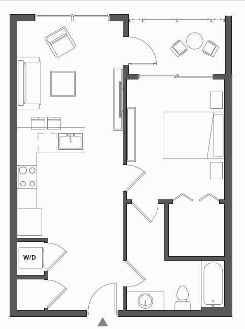 1 bed, 675 sqft, $1,400