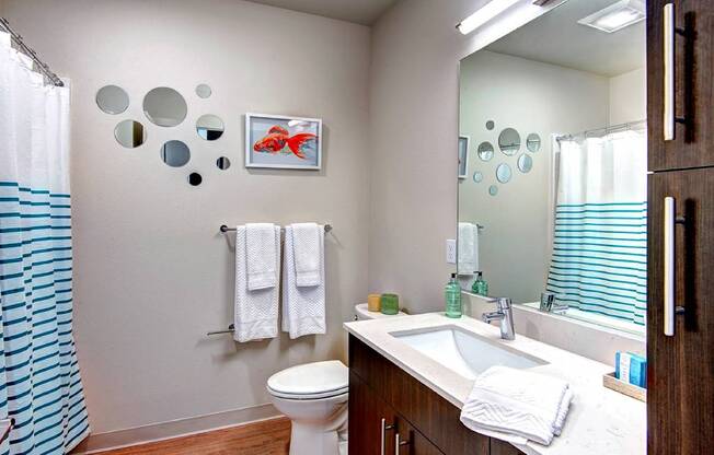 Vanity Lights at Metro Line Flats, Seattle, Washington