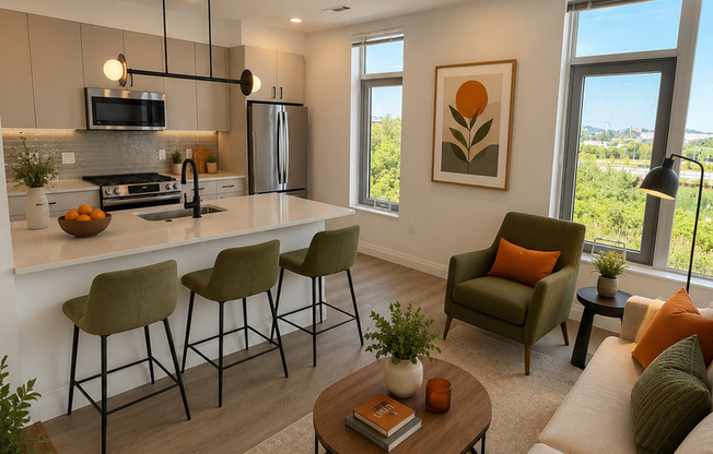 2 beds, 2 baths, 1,075 sqft, $3,995, Unit 401