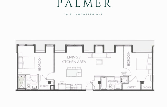 2 beds, 2 baths, 975 sqft, $2,297, Unit PH-03