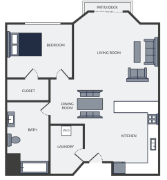 1 bed, 1 bath, 757 sqft, $1,015