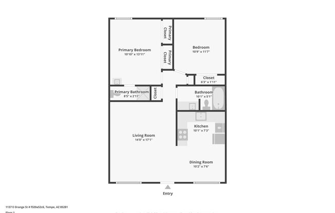 2 beds, 2 baths, 965 sqft, $1,449, Unit E021