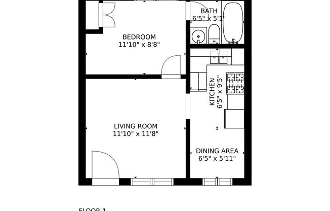 1 bed, 1 bath, 440 sqft, $1,650, Unit 961 10th St.