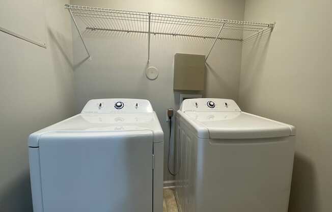 Washer and dryer included at Oasis at Cedar Branch in Wilmington, NC