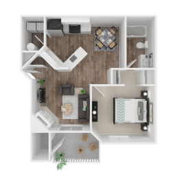 1 bed, 1 bath, 698 sqft, $1,733