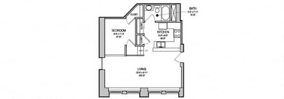1 bed, 1 bath, 652 sqft, $1,141