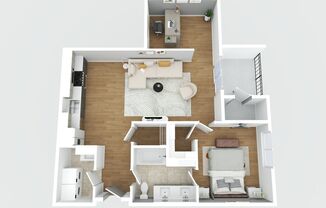1 bed, 1 bath, 876 sqft, $1,800, Unit UC 2020-102