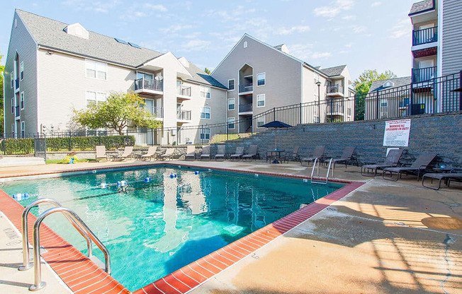 swimming pool at apartment complex