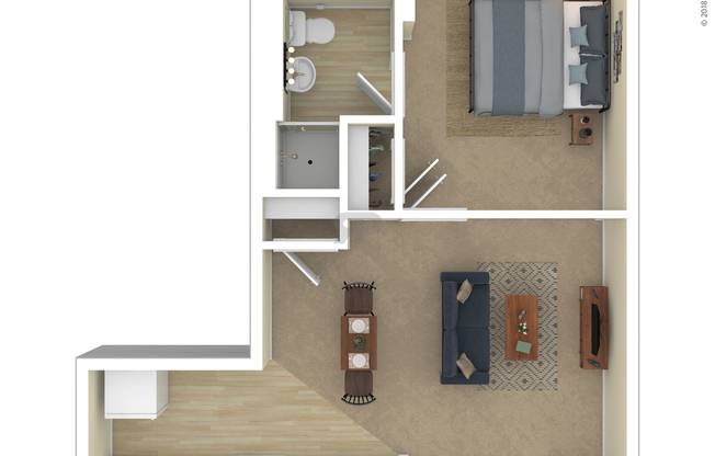 1 bed, 1 bath, 579 sqft, $1,780