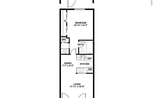 1 bed, 1 bath, 456 sqft, $779