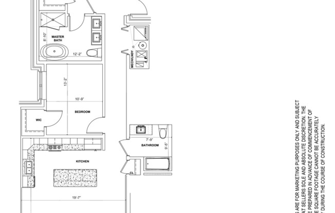 2 beds, 2 baths, 1,230 sqft, $2,625, Unit 740-2W