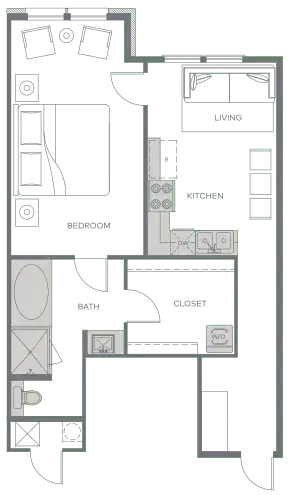 1 bed, 1 bath, 776 sqft, $1,735